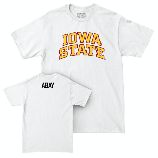 Women's Swim & Dive Iowa State White Comfort Colors Tee  - Cemile Miray Abay