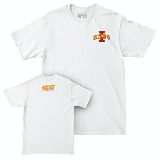 Iowa State Women's Swim & Dive White Logo Comfort Colors Tee  - Cemile Miray Abay