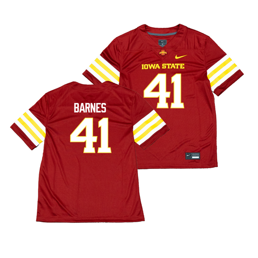 Nike Iowa State Cardinal NIL Game Replica Football Jersey - Rylan Barnes