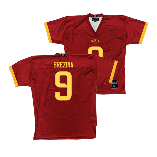 Crimson Iowa State Football Jersey  - Cael Brezina