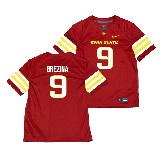 Nike Iowa State Cardinal NIL Game Replica Football Jersey - Cael Brezina