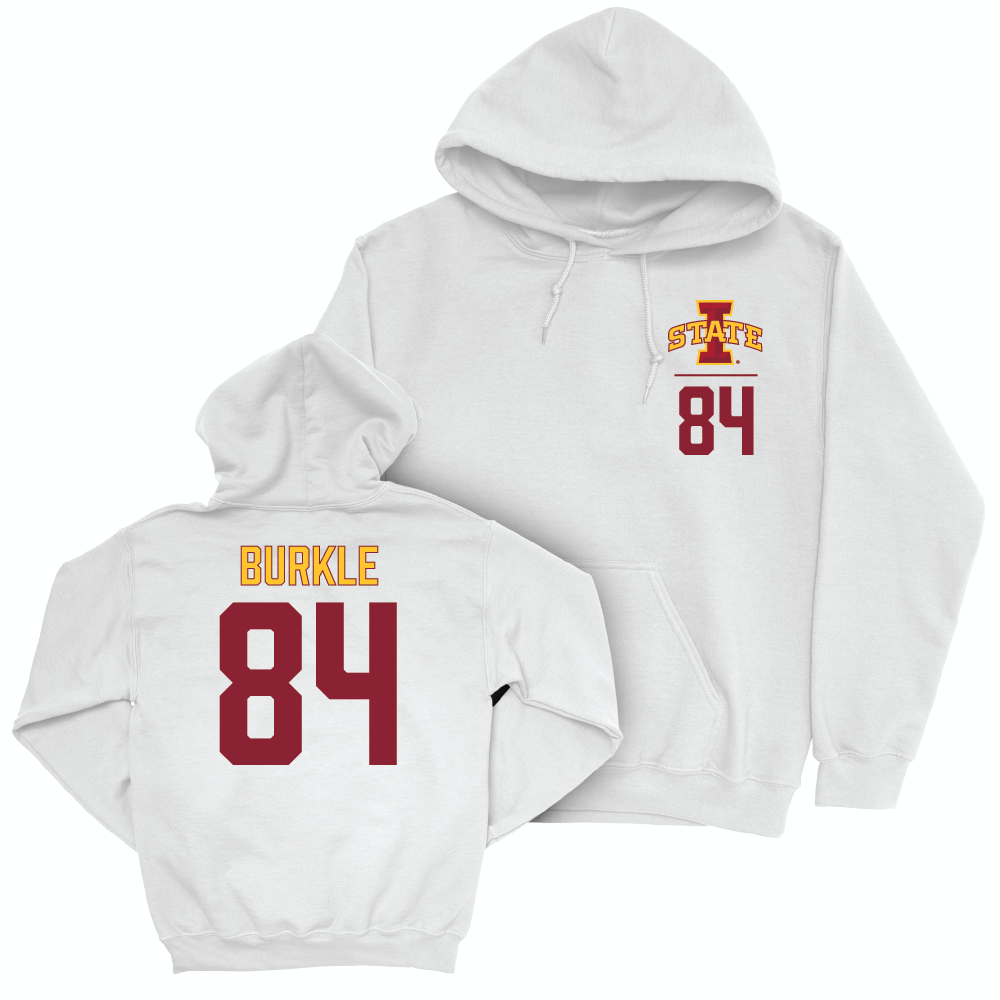 Iowa State Football White Logo Hoodie  - Gabe Burkle