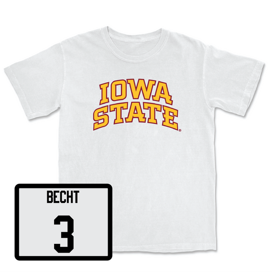 White Football Iowa State Comfort Colors Tee - Rocco Becht