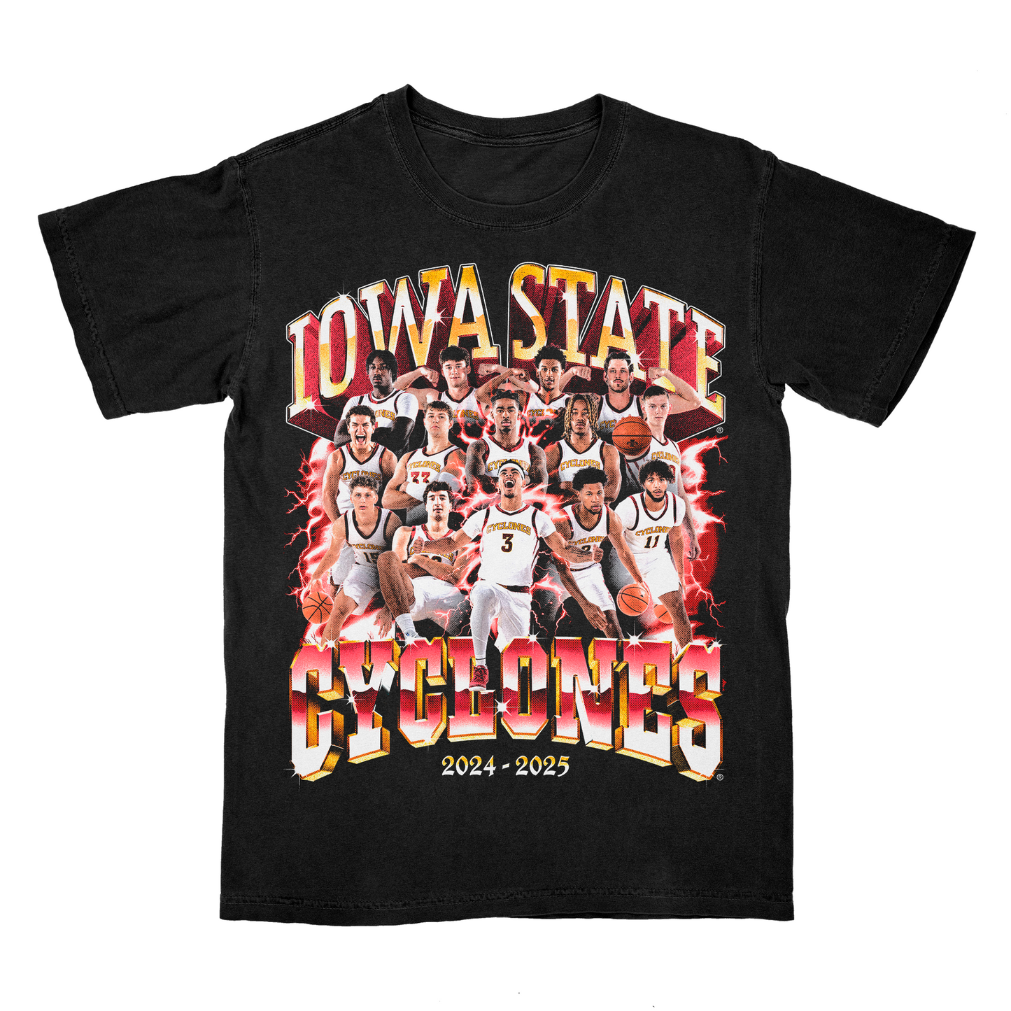 EXCLUSIVE RELEASE: Iowa State Men's Basketball 24-25' Team Black Tee