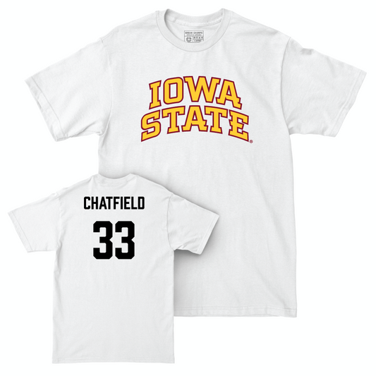 Iowa State Men's Basketball White Comfort Colors Tee  - Brandton Chatfield