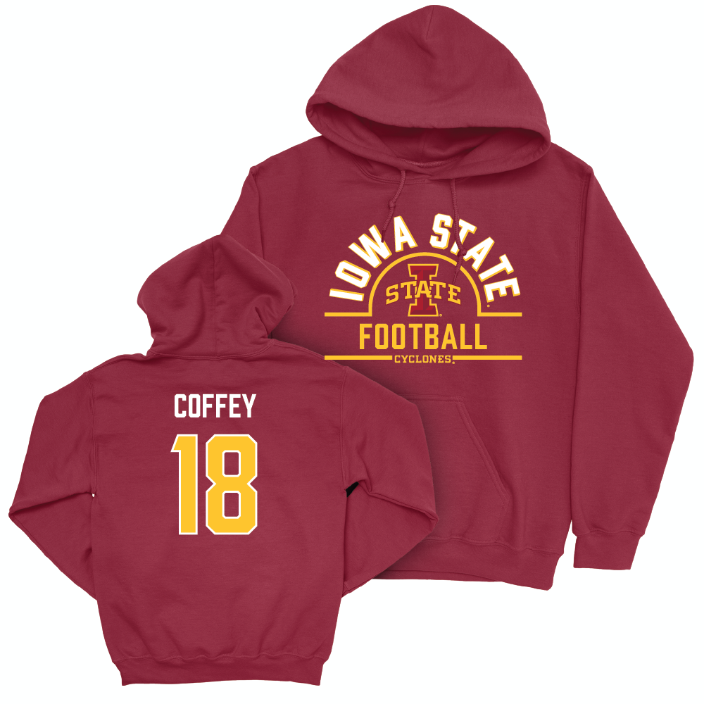 Iowa State Football Crimson Arch Hoodie  - David Coffey