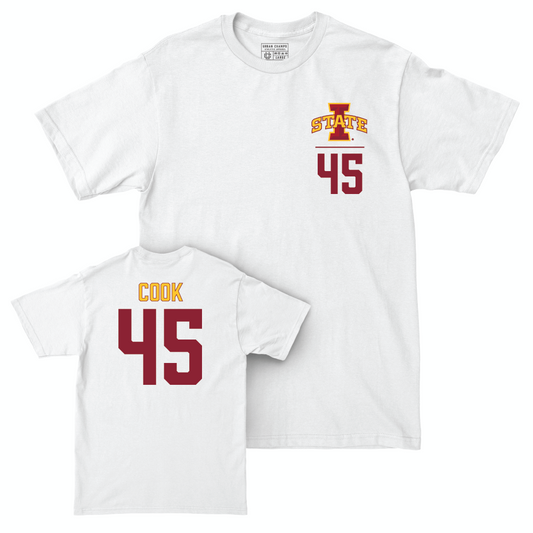 Iowa State Football White Logo Comfort Colors Tee  - Alec Cook