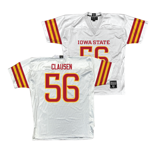 Iowa State Football White Jersey - Drew Clausen | #56