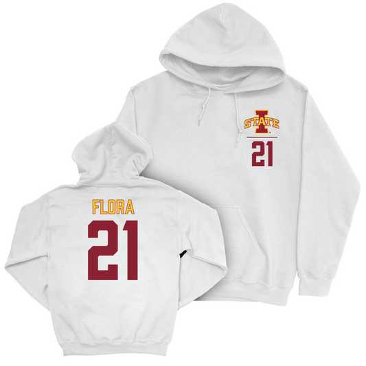 Iowa State Football White Logo Hoodie  - Aiden Flora