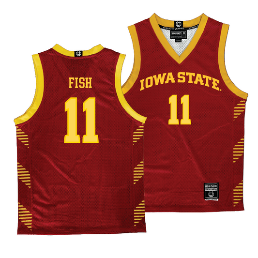 Crimson Men's Basketball Iowa State Jersey - Kayden Fish
