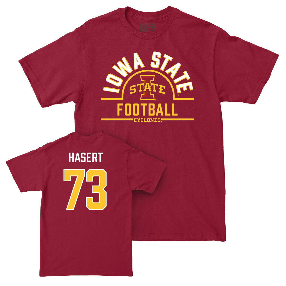 Iowa State Football Crimson Arch Tee  - Deylin Hasert