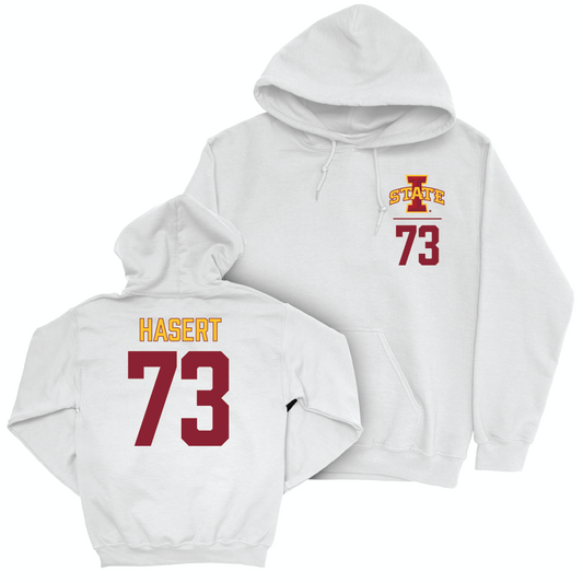 Iowa State Football White Logo Hoodie  - Deylin Hasert