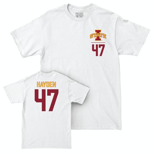 Iowa State Football White Logo Comfort Colors Tee  - CJ Hayden