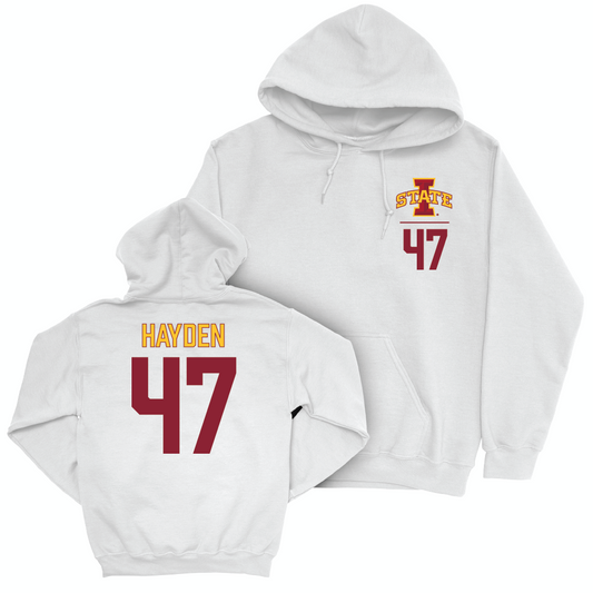 Iowa State Football White Logo Hoodie  - CJ Hayden