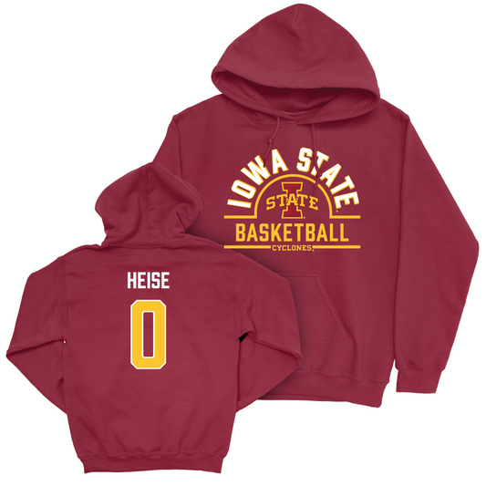 Iowa State Men's Basketball Crimson Arch Hoodie  - Nate Heise