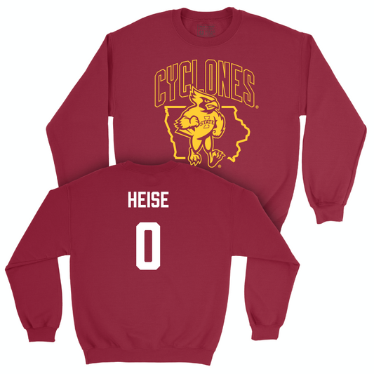 Iowa State Men's Basketball Crimson Cy Crewneck  - Nate Heise