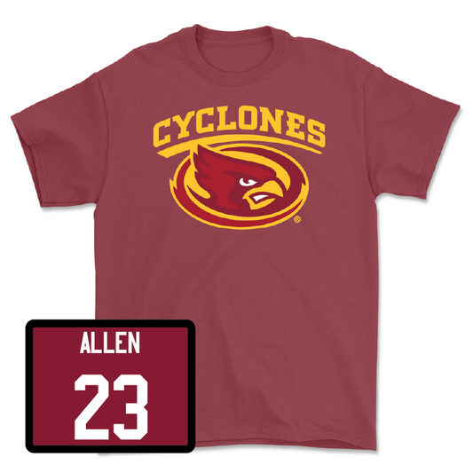 Red Softball Cyclones Tee Youth Small / Angelina Allen | #23