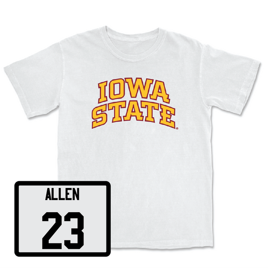 White Softball Iowa State Comfort Colors Tee Youth Small / Angelina Allen | #23