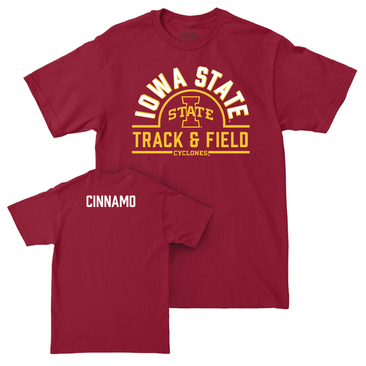 Iowa State Track & Field Crimson Arch Tee - Ava Cinnamo Small