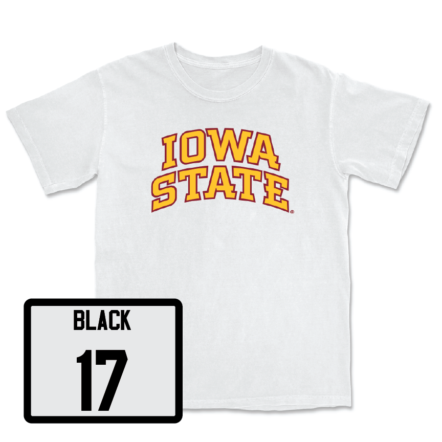 White Football Iowa State Comfort Colors Tee 3 Youth Small / Brendan Black | #51
