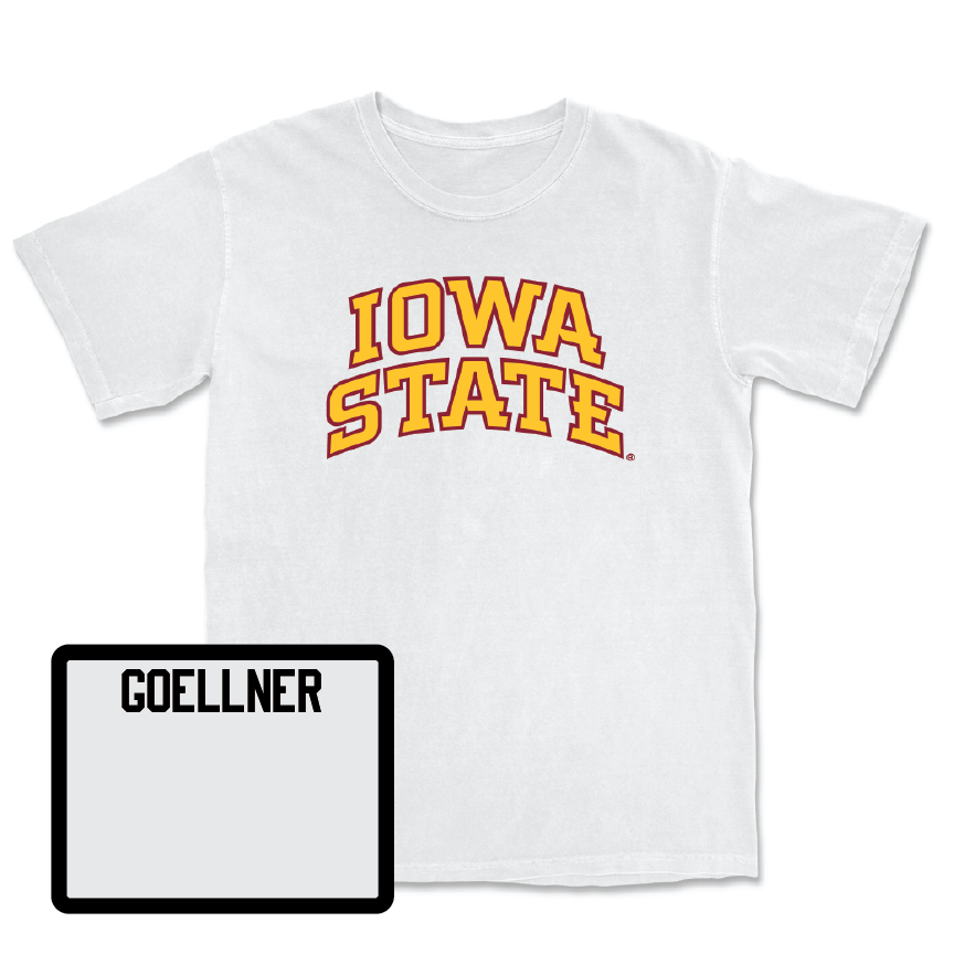 White Track & Field Iowa State Comfort Colors Tee Youth Small / Braden Goellner