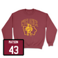 Red Football Cy Crewneck 5 Youth Small / Caden Matson | #43