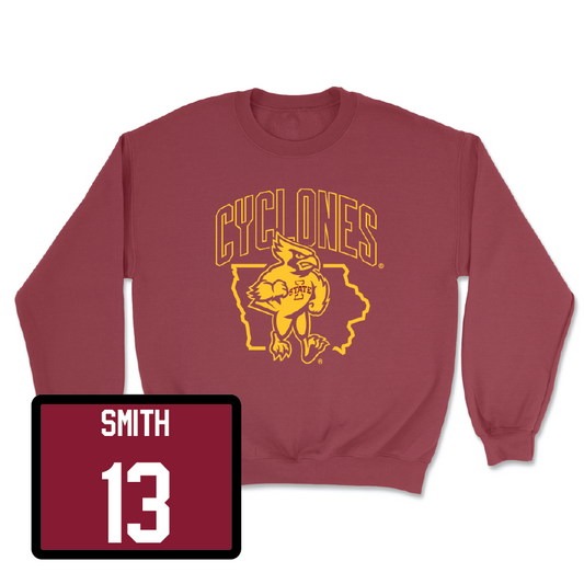 Red Football Cy Crewneck Youth Small / Cameron Smith | #13