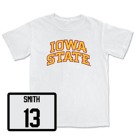 White Football Iowa State Comfort Colors Tee Youth Small / Cameron Smith | #13