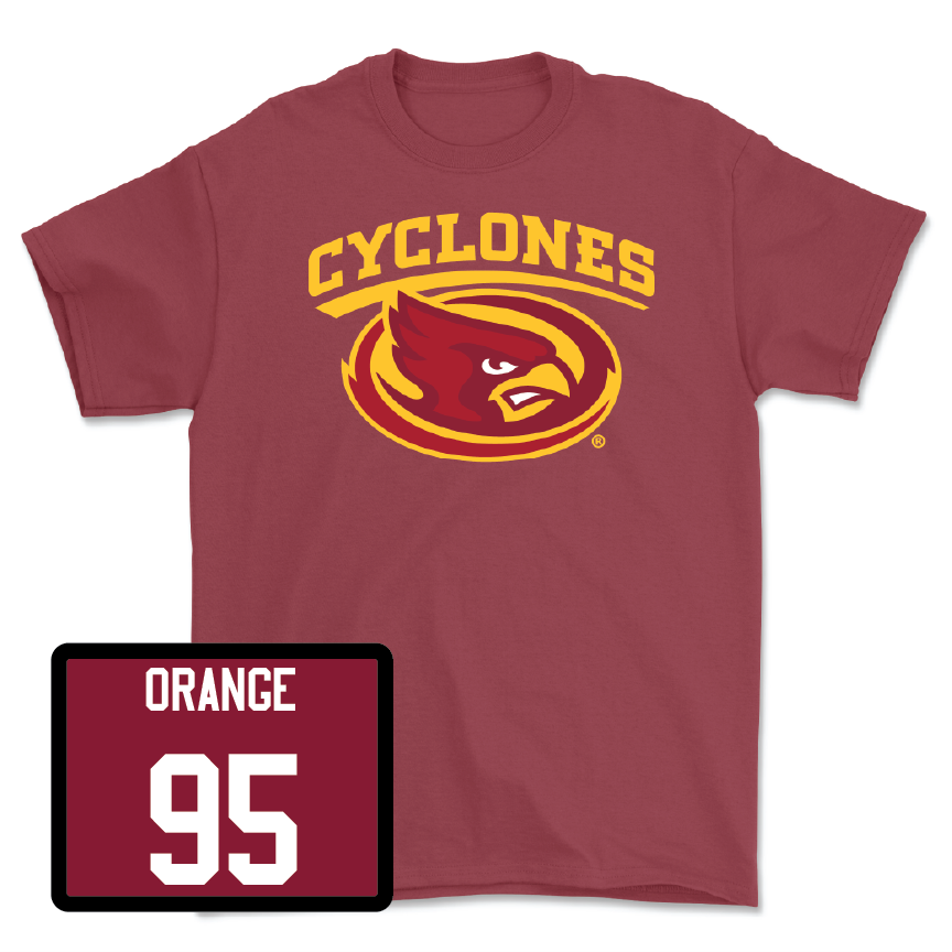 Red Football Cyclones Tee 2 Youth Small / Domonique Orange | #95