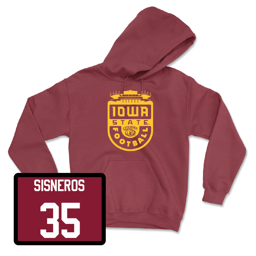 Red Football Stadium Hoodie 2 Youth Small / Dominic Sisneros | #35
