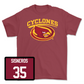 Red Football Cyclones Tee 2 Youth Small / Dominic Sisneros | #35