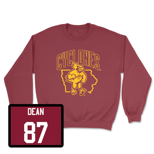 Red Football Cy Crewneck Youth Small / Easton Dean | #87