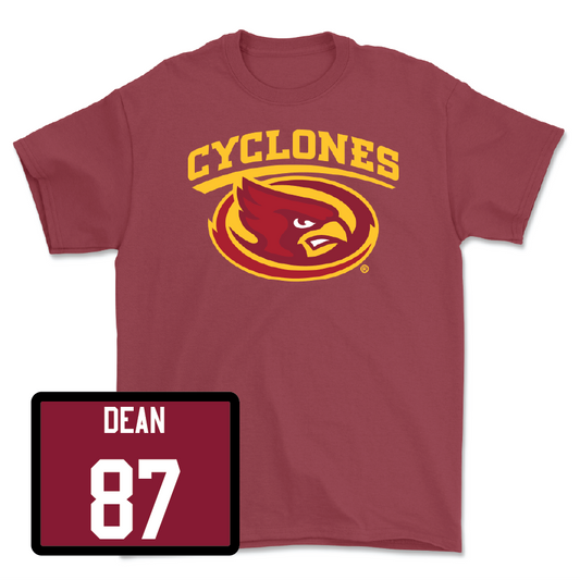 Red Football Cyclones Tee Youth Small / Easton Dean | #87