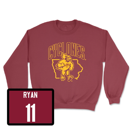Red Women's Basketball Cy Crewneck Youth Small / Emily Ryan | #11