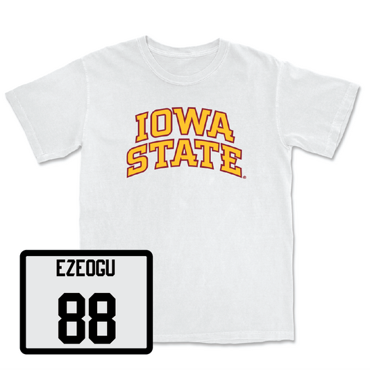 White Football Iowa State Comfort Colors Tee 3 Youth Small / Ikenna Ezeogu | #88