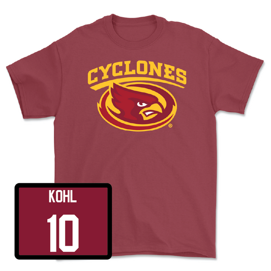 Red Football Cyclones Tee 5 Youth Small / JJ Kohl | #10