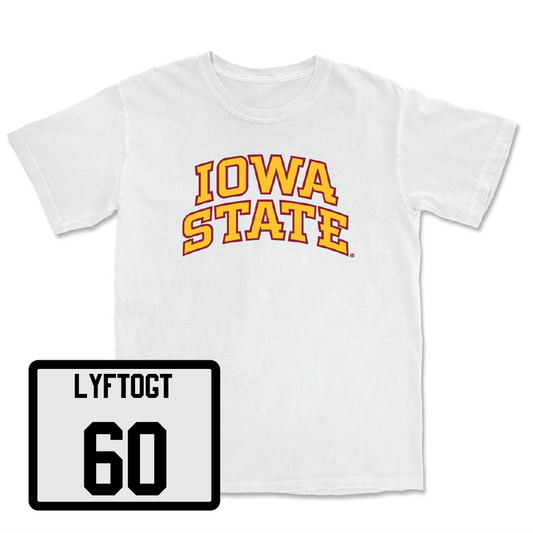 White Football Iowa State Comfort Colors Tee 4 Youth Small / Jacob Lyftogt | #60