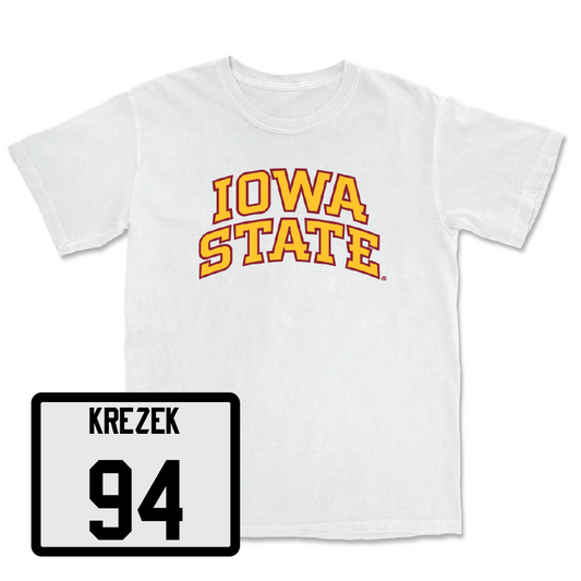White Football Iowa State Comfort Colors Tee 3 Youth Small / Kyle Krezek | #94