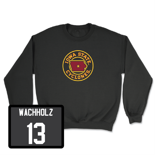 Black Women's Volleyball Ames Crewneck Youth Small / Lilly Wachholz | #13