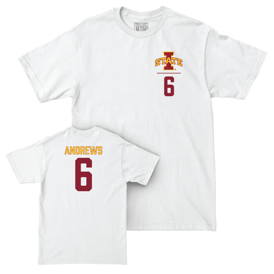 Iowa State Softball White Logo Comfort Colors Tee - McKenna Andrews | #6 Small