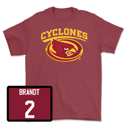 Red Women's Volleyball Cyclones Tee Youth Small / Morgan Brandt | #2