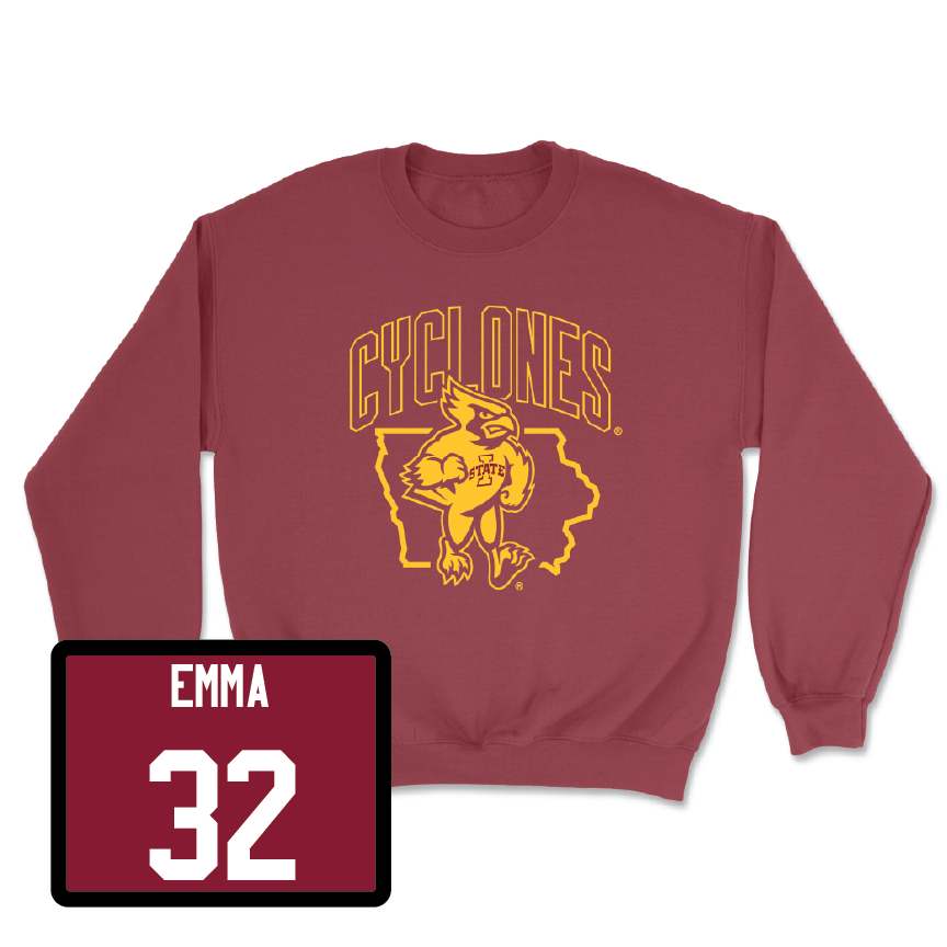 Red Women's Soccer Cy Crewneck Youth Small / Mira Emma | #32