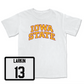 White Women's Soccer Iowa State Comfort Colors Tee Youth Small / Reaghan Larkin | #13