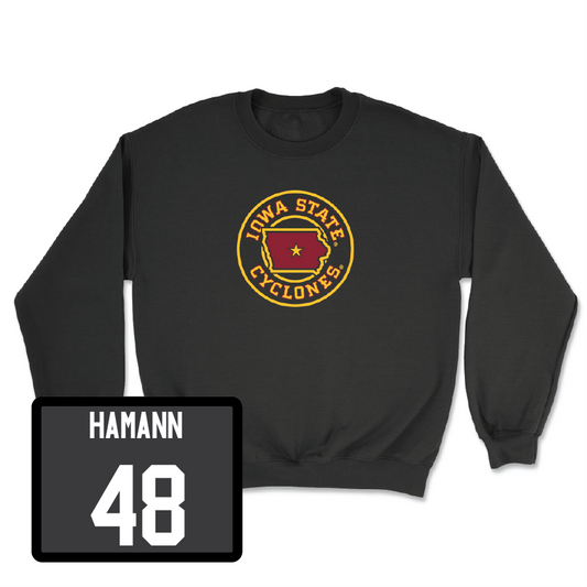 Black Football Ames Crewneck 4 Youth Small / Tommy Hamann | #48