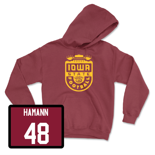 Red Football Stadium Hoodie 4 Youth Small / Tommy Hamann | #48