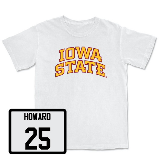 White Football Iowa State Comfort Colors Tee 2 Youth Small / Trevon Howard | #25
