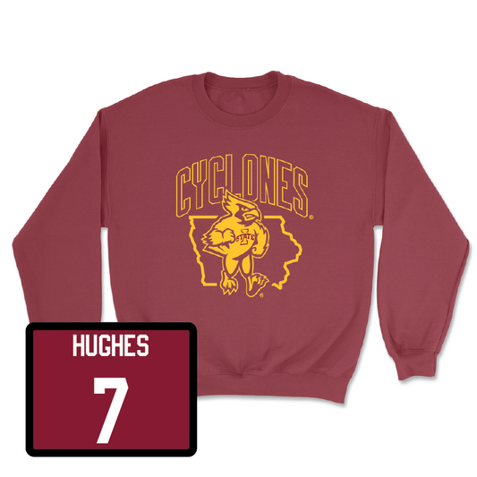 Red Football Cy Crewneck 3 Youth Small / Tanner Hughes | #7
