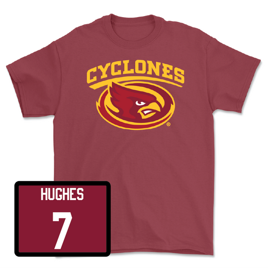 Red Football Cyclones Tee 3 Youth Small / Tanner Hughes | #7