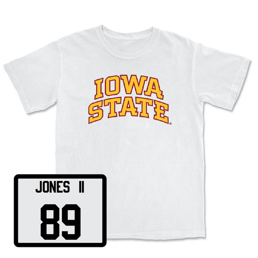 White Football Iowa State Comfort Colors Tee 2 Youth Small / Trent Jones II | #89