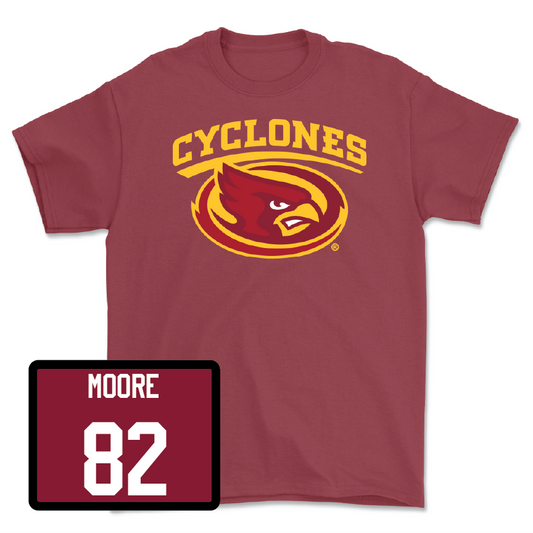 Red Football Cyclones Tee 3 Youth Small / Tyler Moore | #82